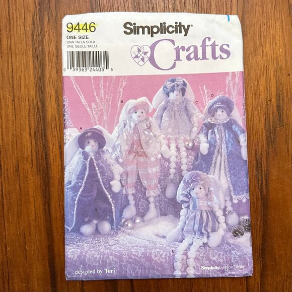 UNCUT Simplicity 9446 Pattern Snowball Bunnies - Picture 1 of 3